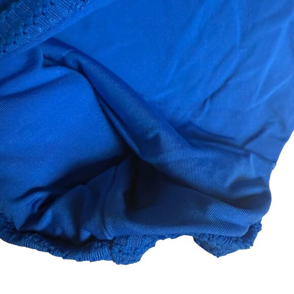 Becca Jocelyn Blue Ribbed O-Ring Two Piece Bikini Swimsuit Set Size Small - Picture 13 of 15